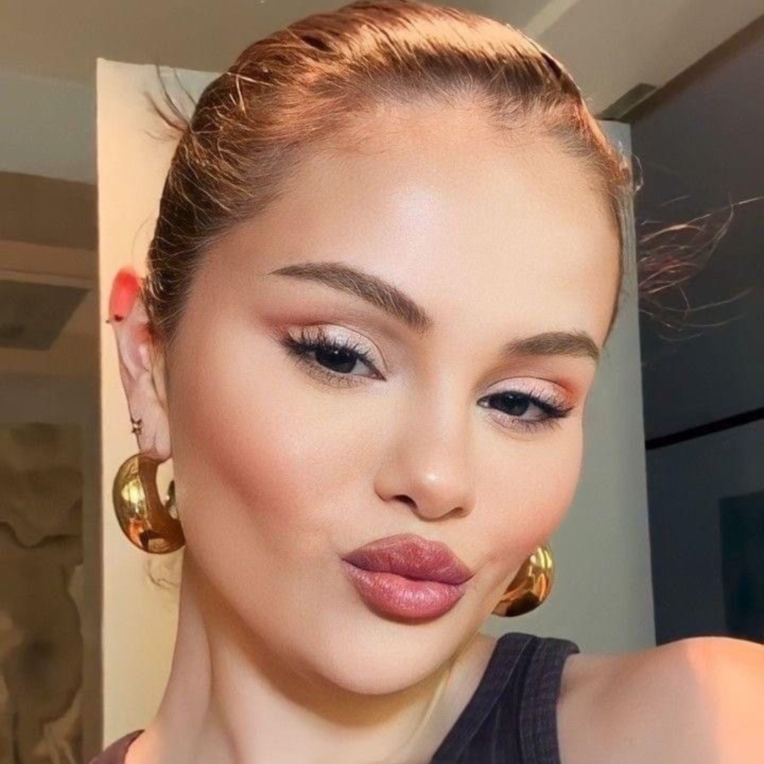 Selena gomez gold hoop earrings discount