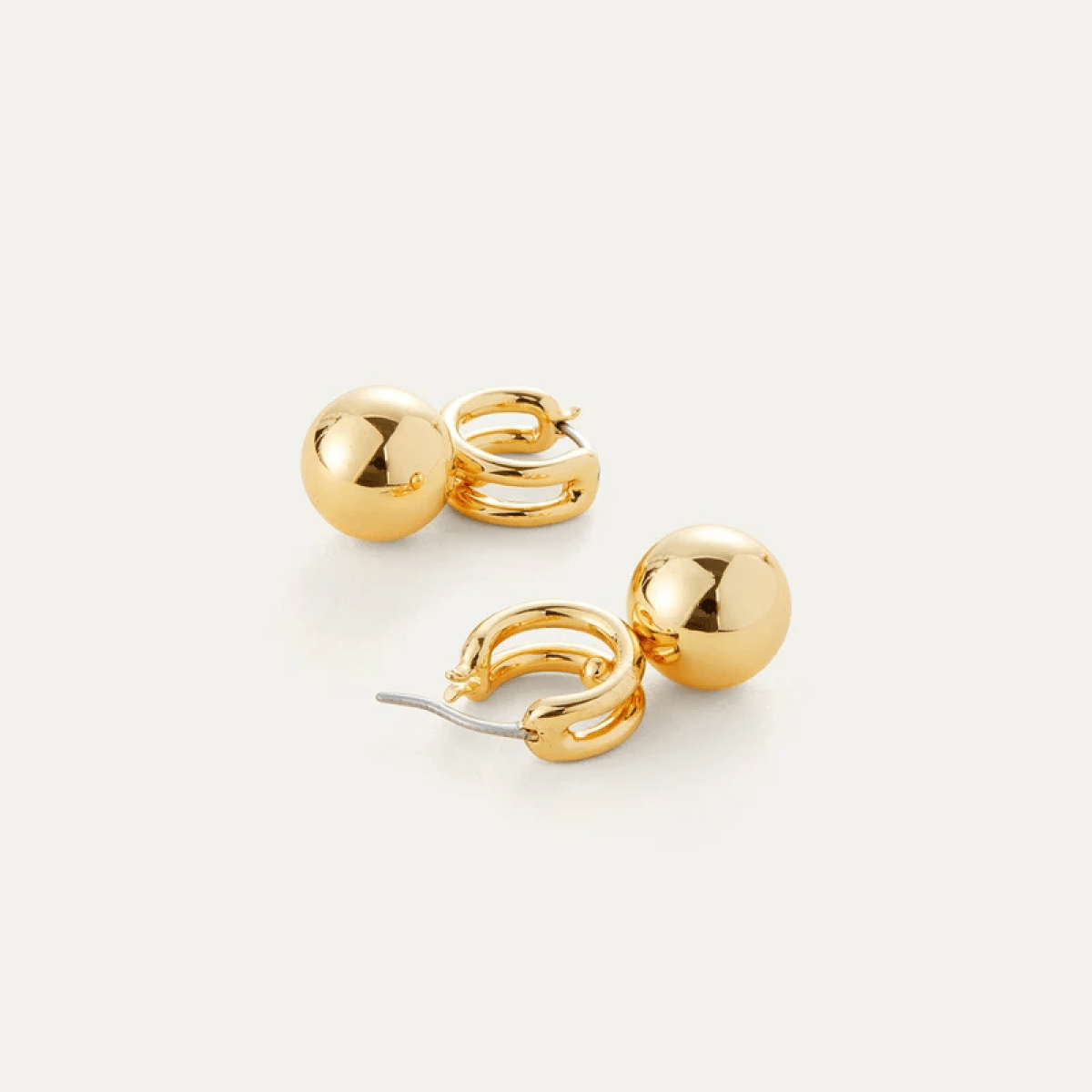 14K Gold Plated Lyra Huggies