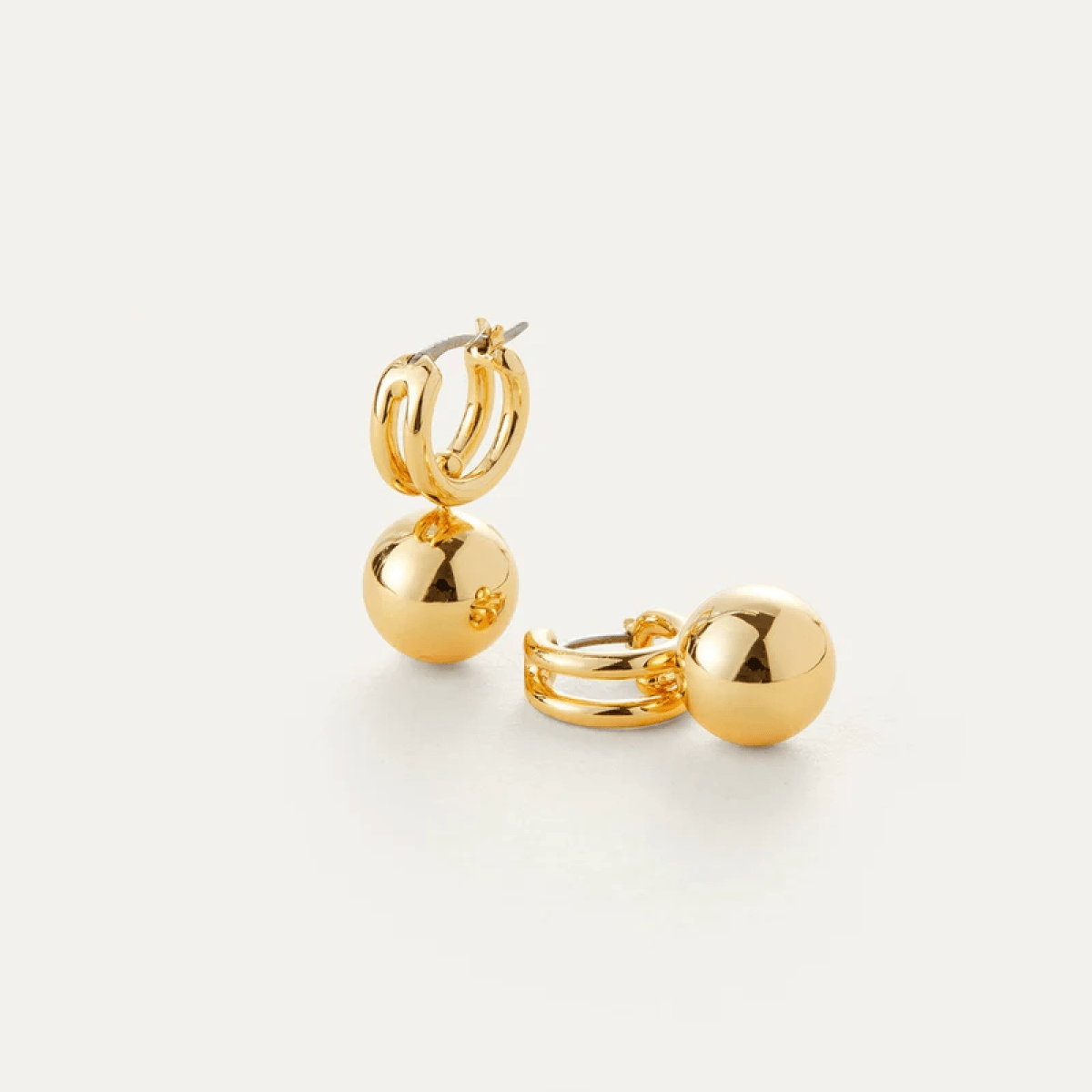 14K Gold Plated Lyra Huggies
