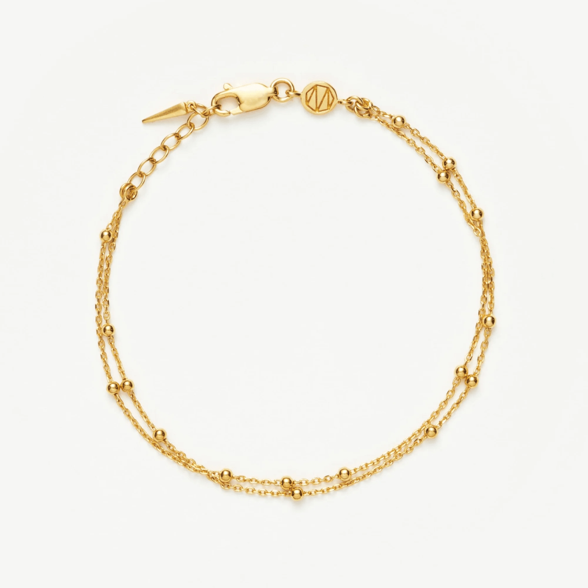 18K Gold Vermeil Double Chain Bracelet