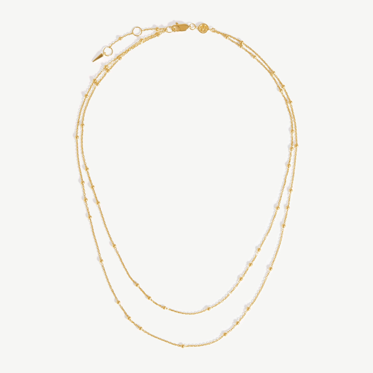 18K Gold Vermeil Double Chain Layering Necklace