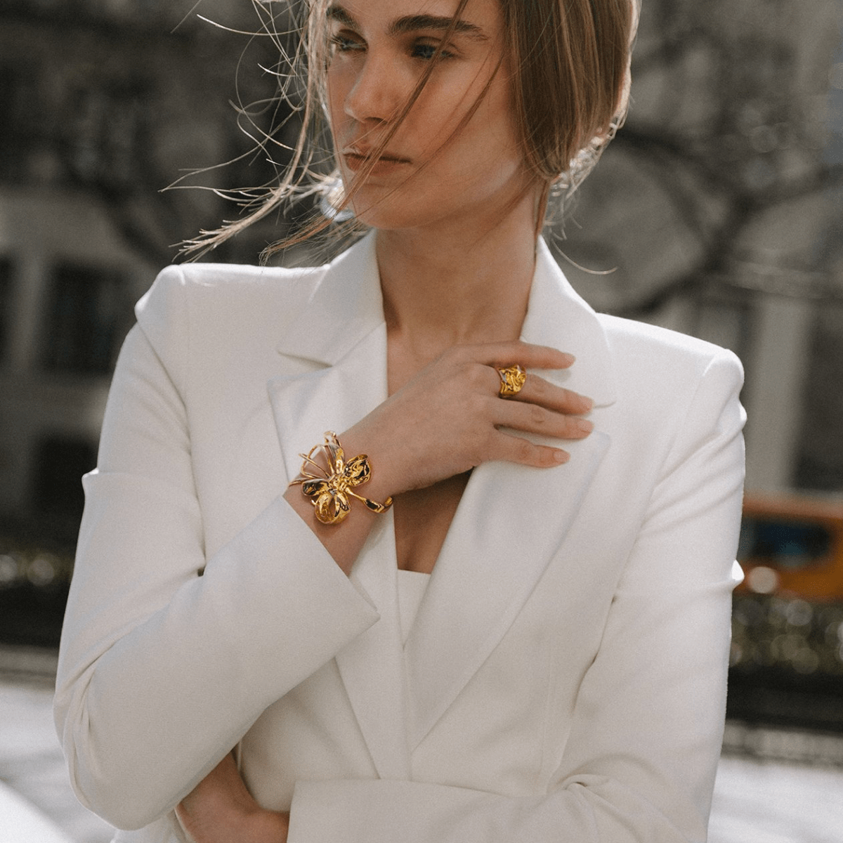 24K Gold Plated Bow Cuff Bracelet