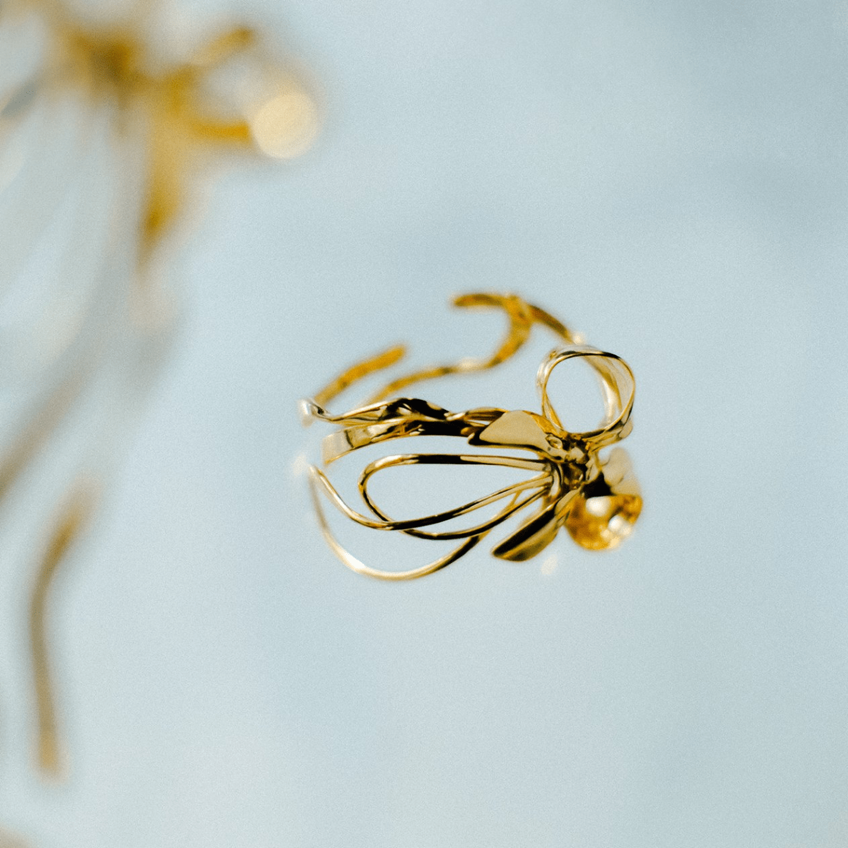 24K Gold Plated Bow Cuff Bracelet