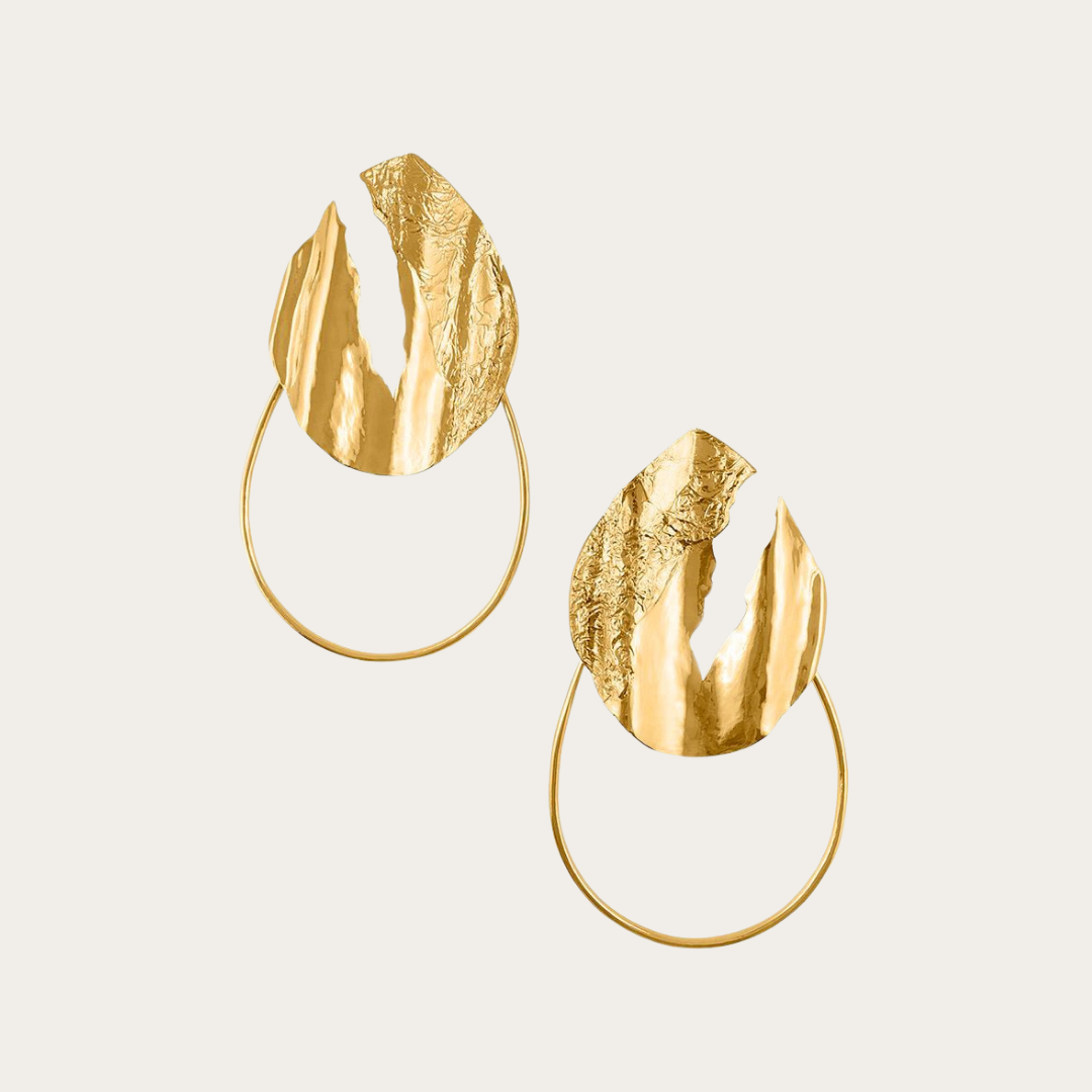 Statement Textured Hoop Earrings