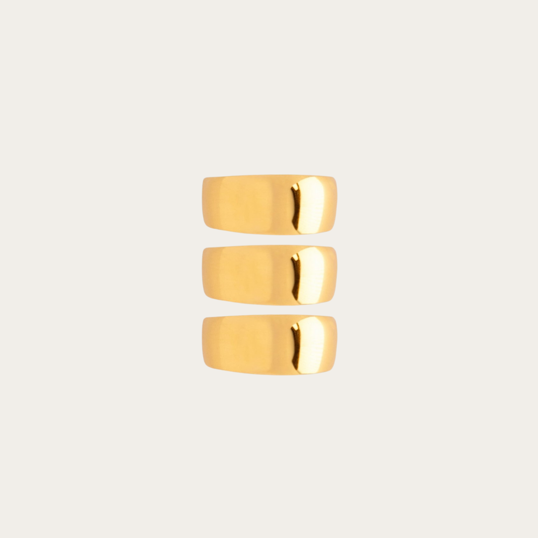 Set of 3 Chunky Gold Ear Cufs