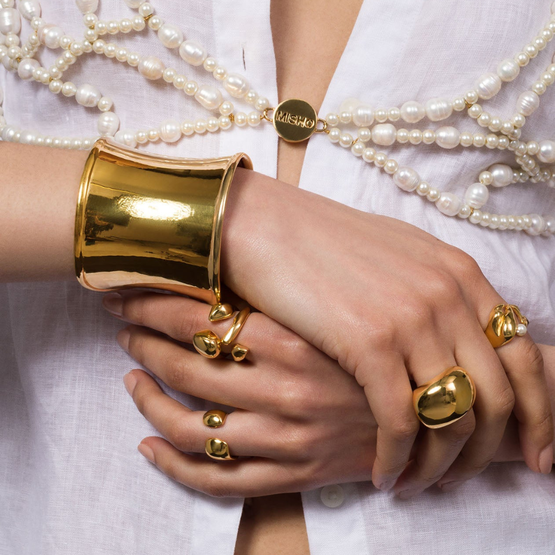 24K Chunky Hera Cuff Bracelet