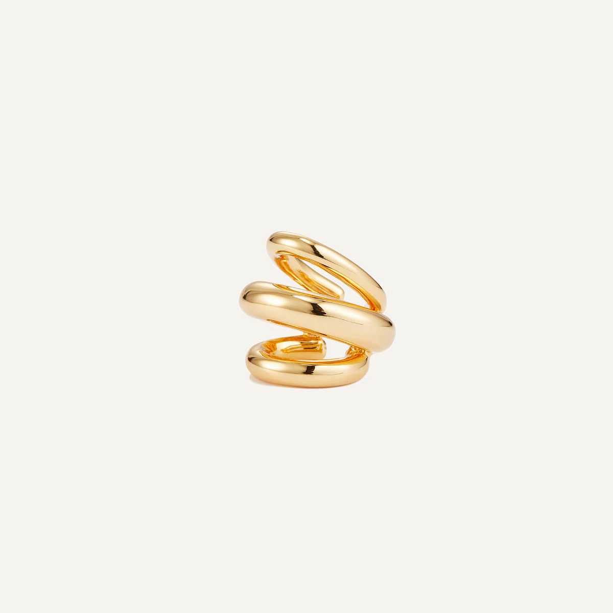14K Gold Triple Tome Ear Cuff