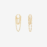14K Gold Vermeil Paloma Chain Huggies