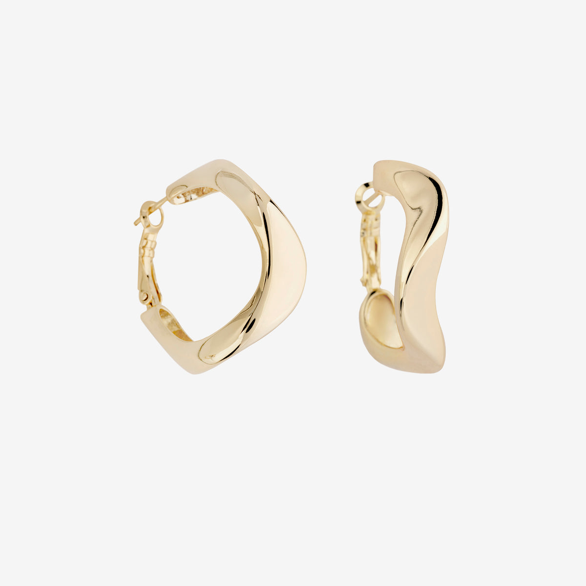 Chunky 14K Gold Plated Kenji Hoop Earrings