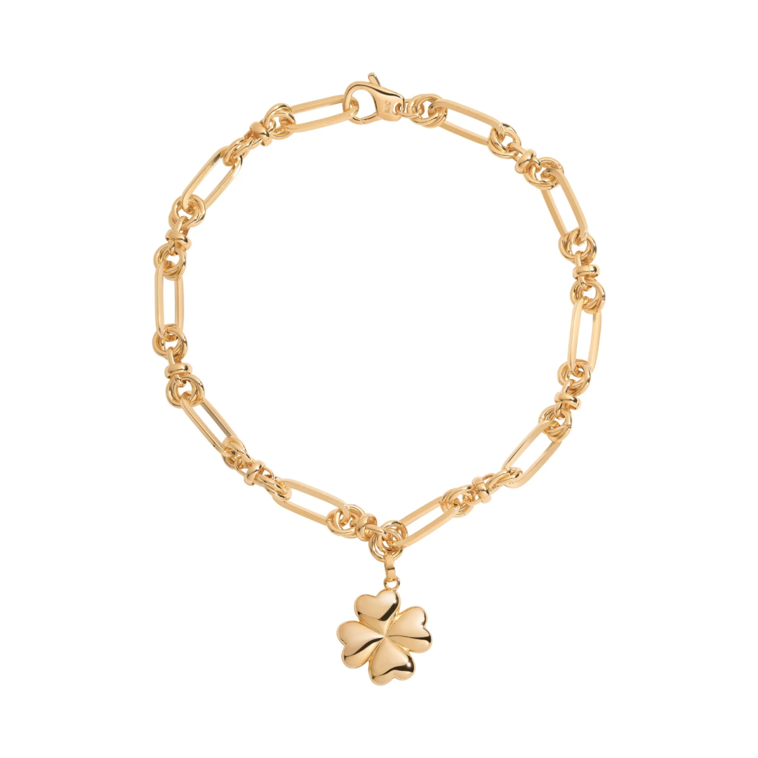 Clover Chain Link Statement Necklace