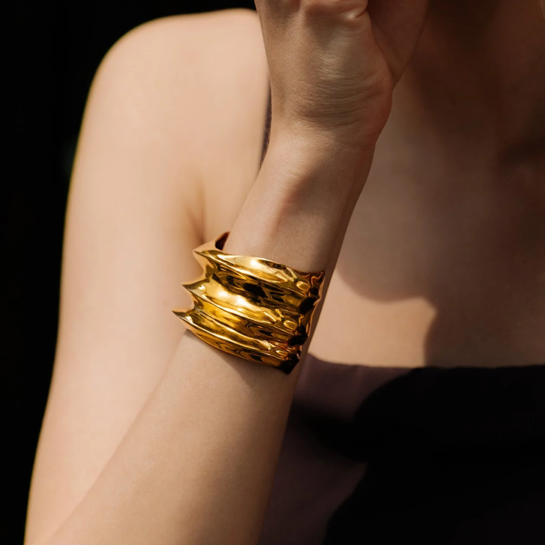 Statement Ripple Cuff Bracelet