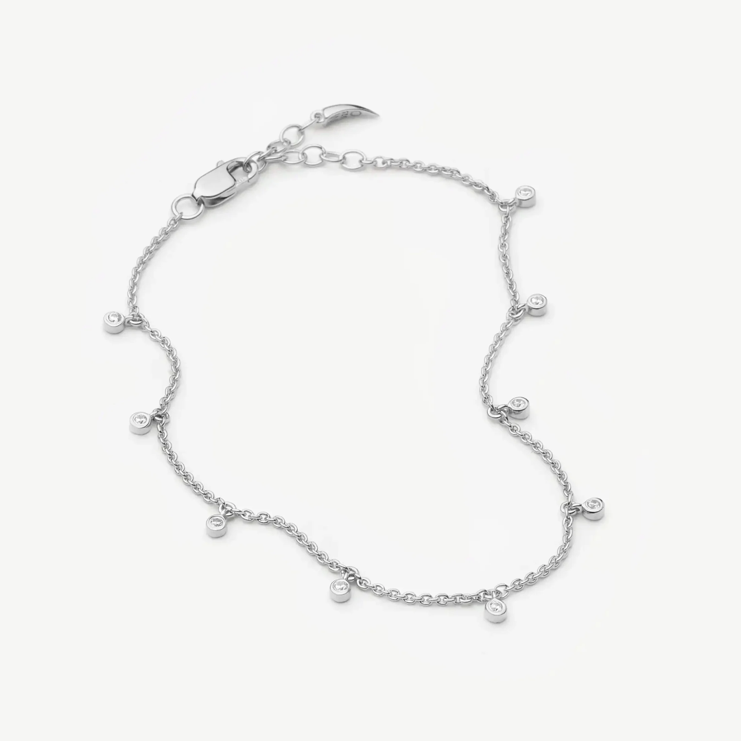 Silver Intersteller Drop Chain Bracelet