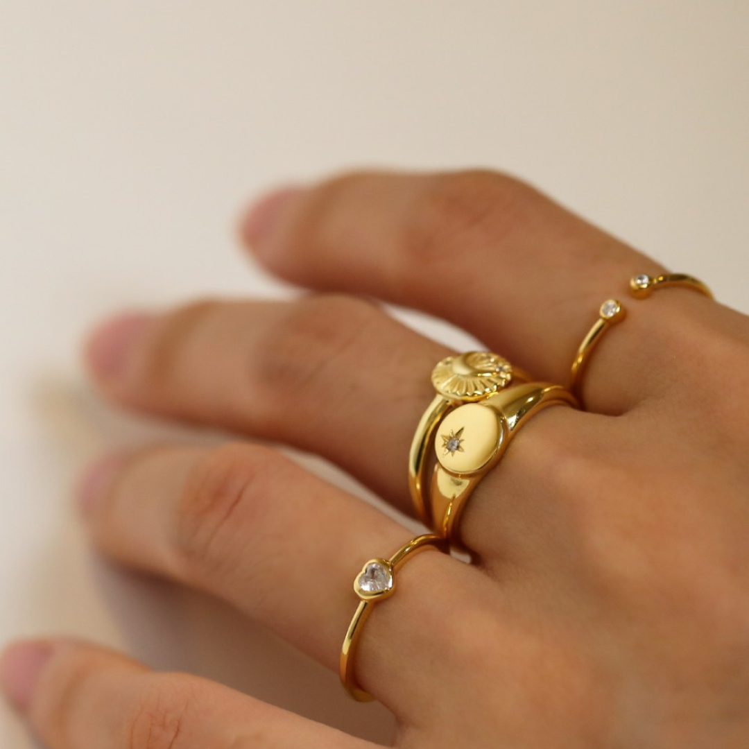 18K Gold Vermeil Aurora Signet Ring