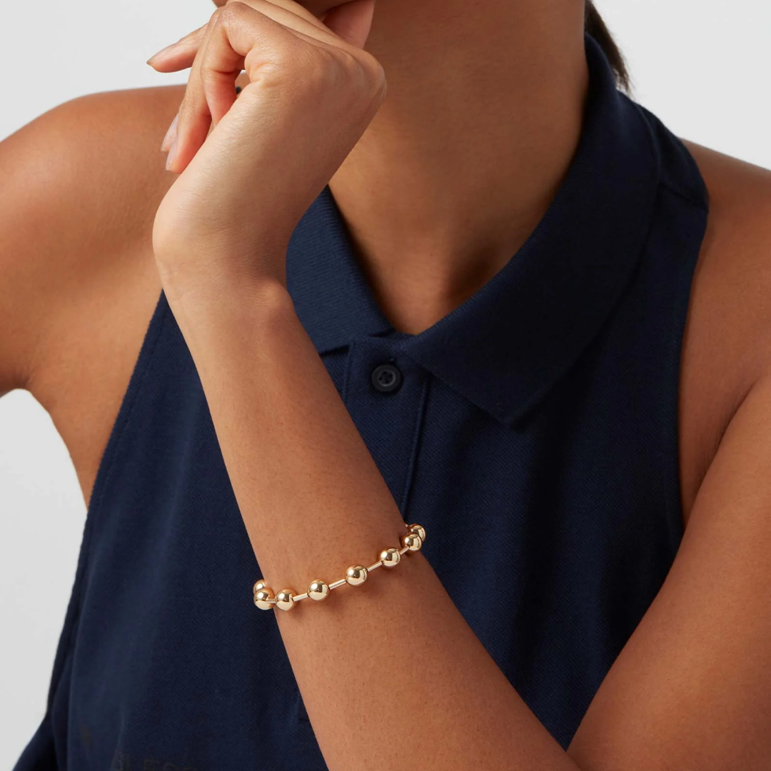 14K Gold Plated Celeste Beaded Bracelet