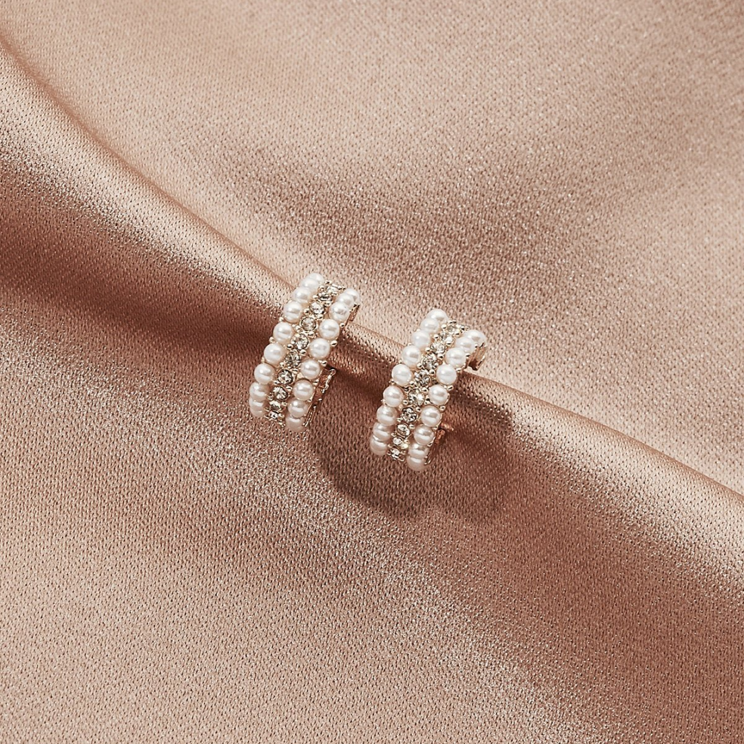Marissa Pearl Huggie Hoops
