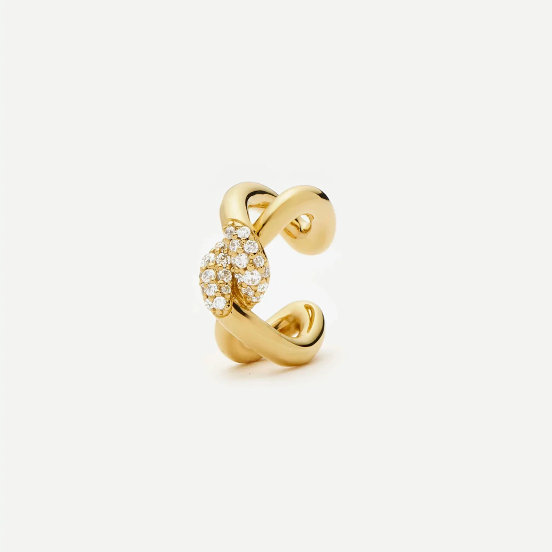 18K Gold Molten Snow Ear Cuff
