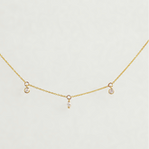Lab-Grown Diamond Drop Charm Chain Bracelet