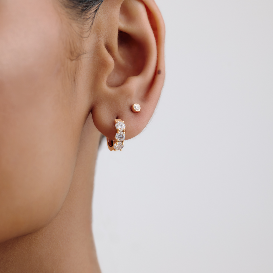 Lab-Grown Diamond Chunky Hoops