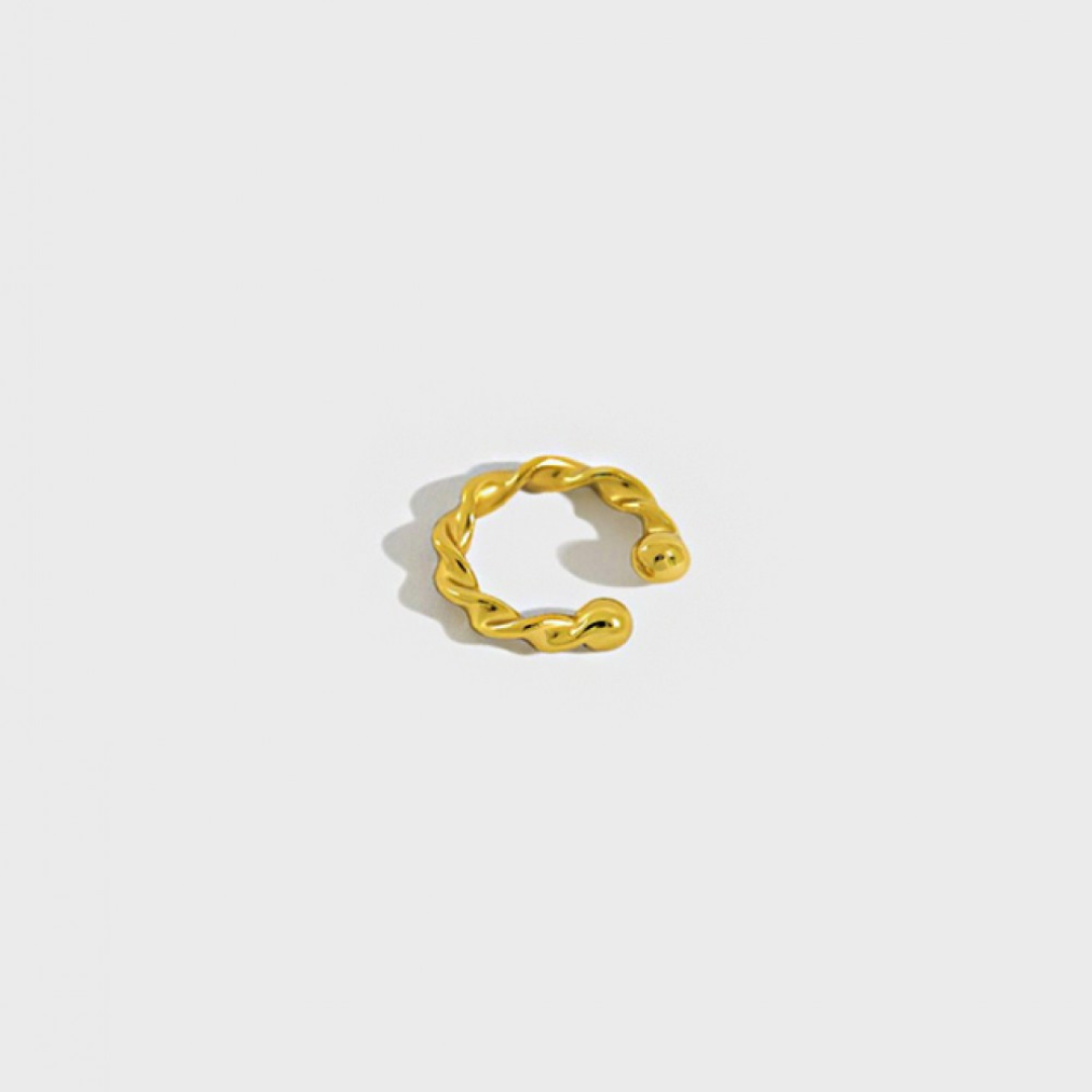 18K Gold Vermeil Twisted Ear Cuff