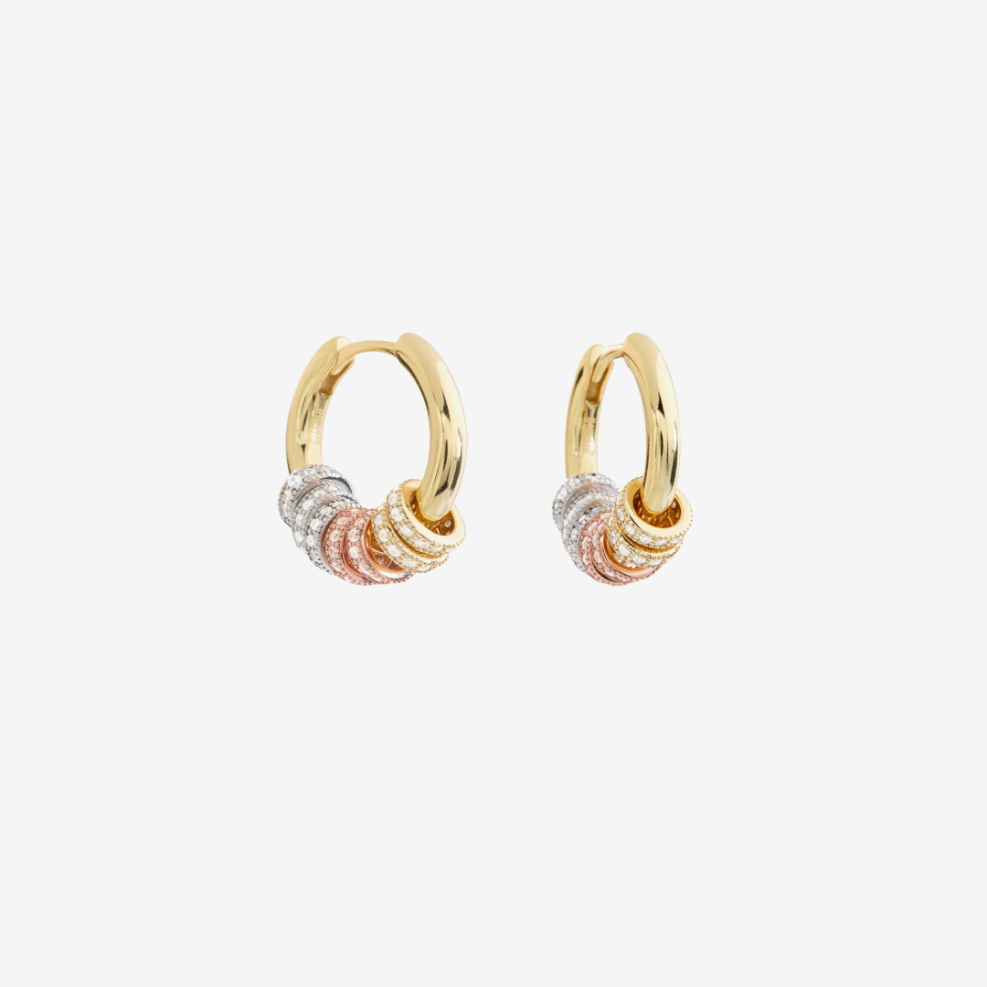 14K Gold Plated Gaia Pavé Hoops
