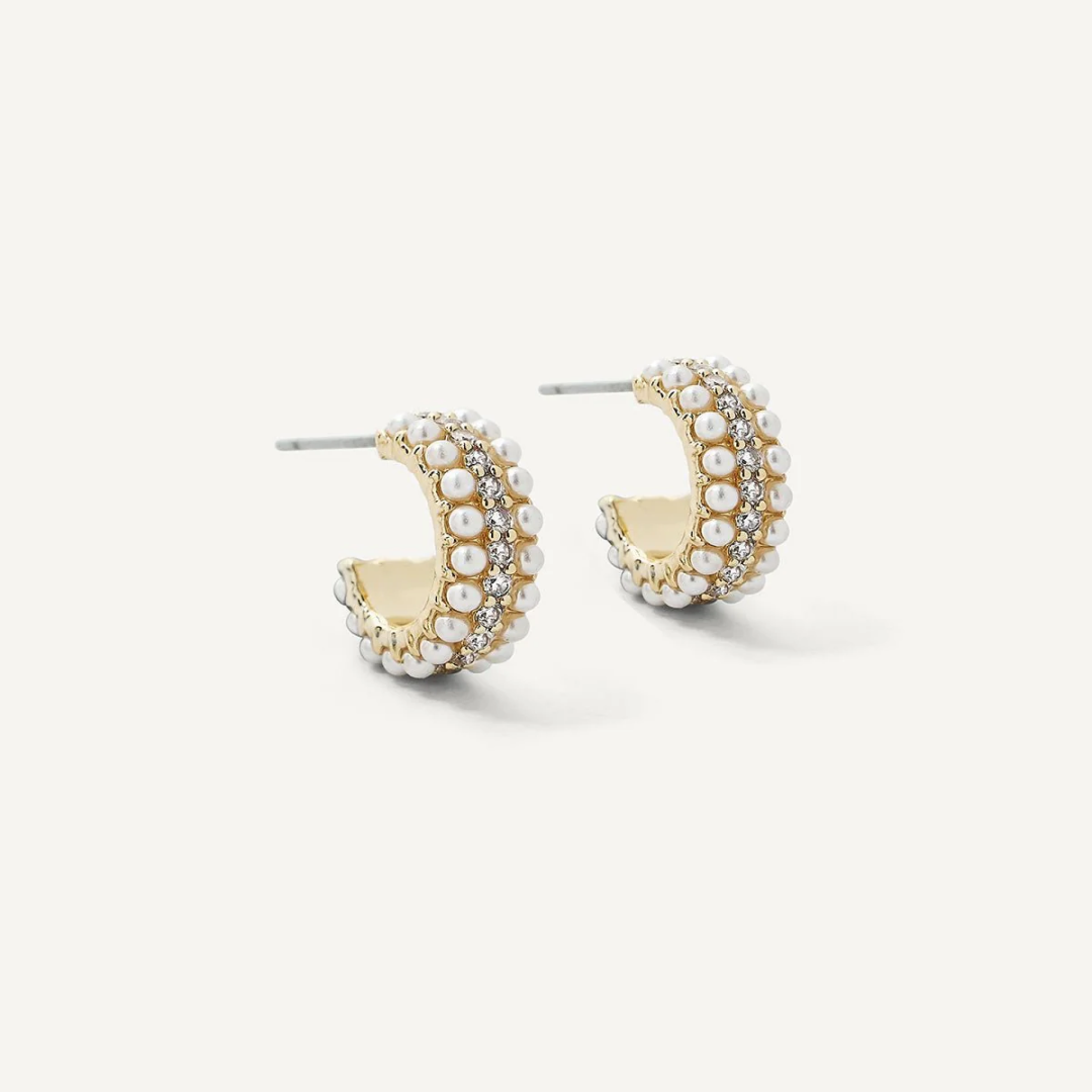 Marissa Pearl Huggie Hoops