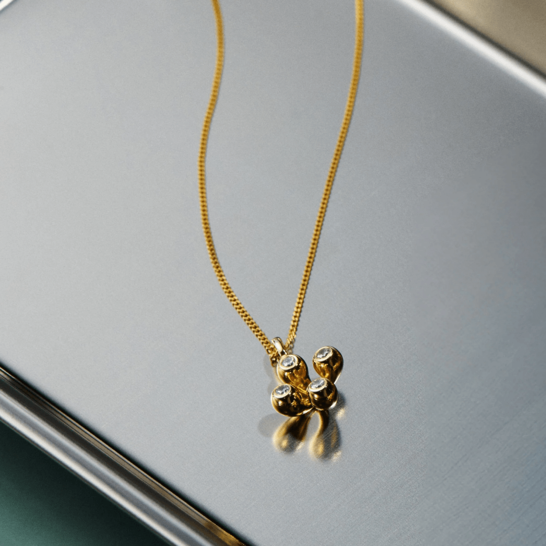 Atom Cubic Zirconia Pendant Necklace