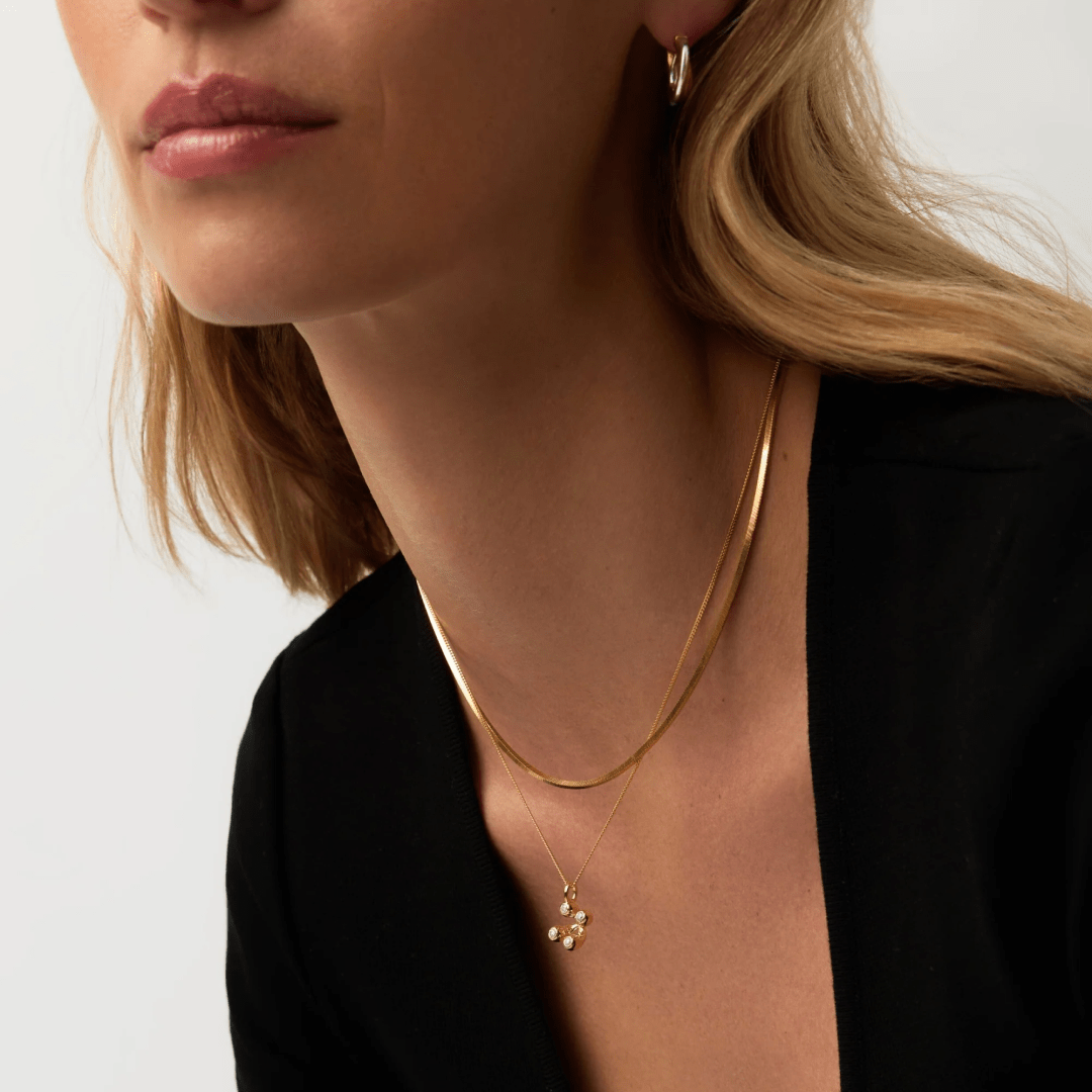 Atom Cubic Zirconia Pendant Necklace