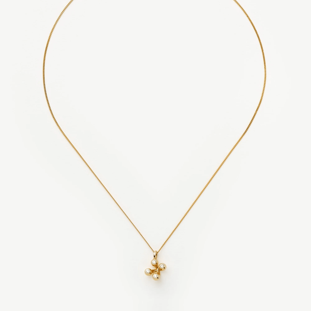 Atom Cubic Zirconia Pendant Necklace