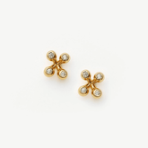 18K Gold Vermeil Atom Mini Stud Earrings
