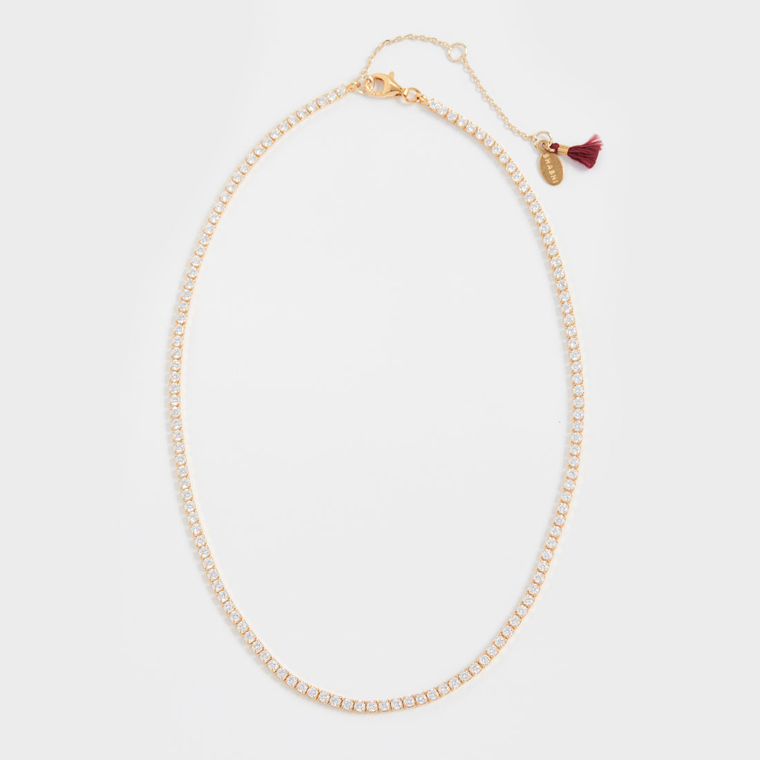 18K Gold Vermeil Tennis Diamond Necklace
