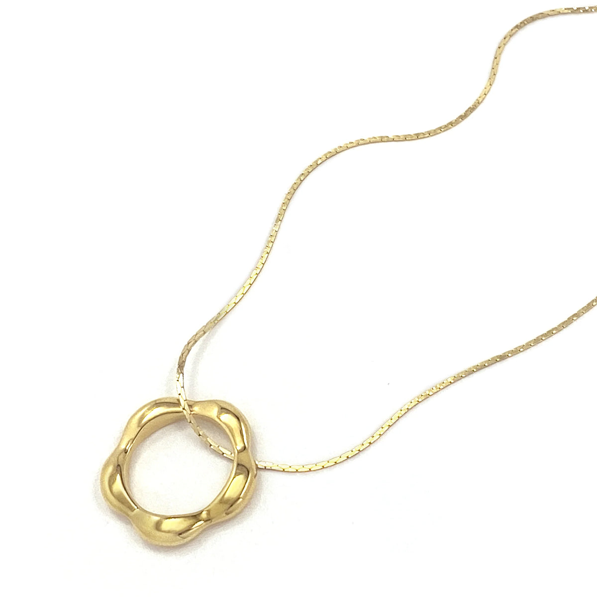 14K Gold Plated Wildflower Pendant Necklace