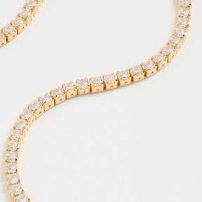 18K Gold Vermeil Tennis Diamond Necklace