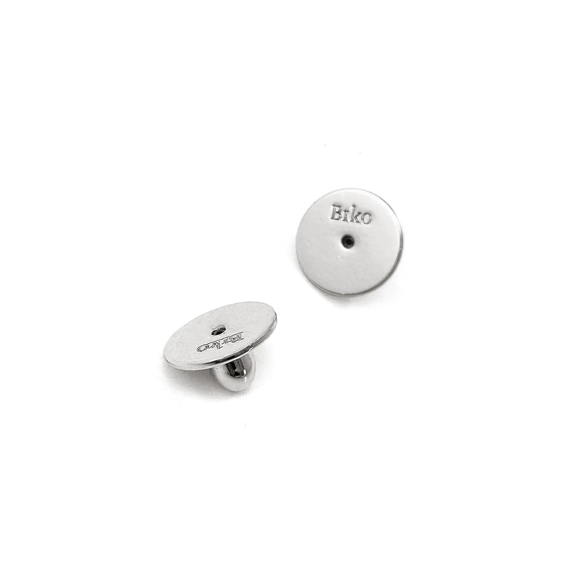 Rhodium Silver Wavy Parker Studs
