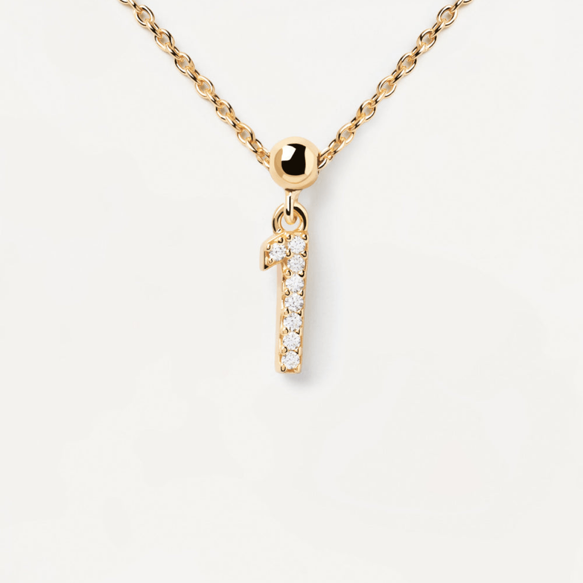 White Zirconia Number Charms