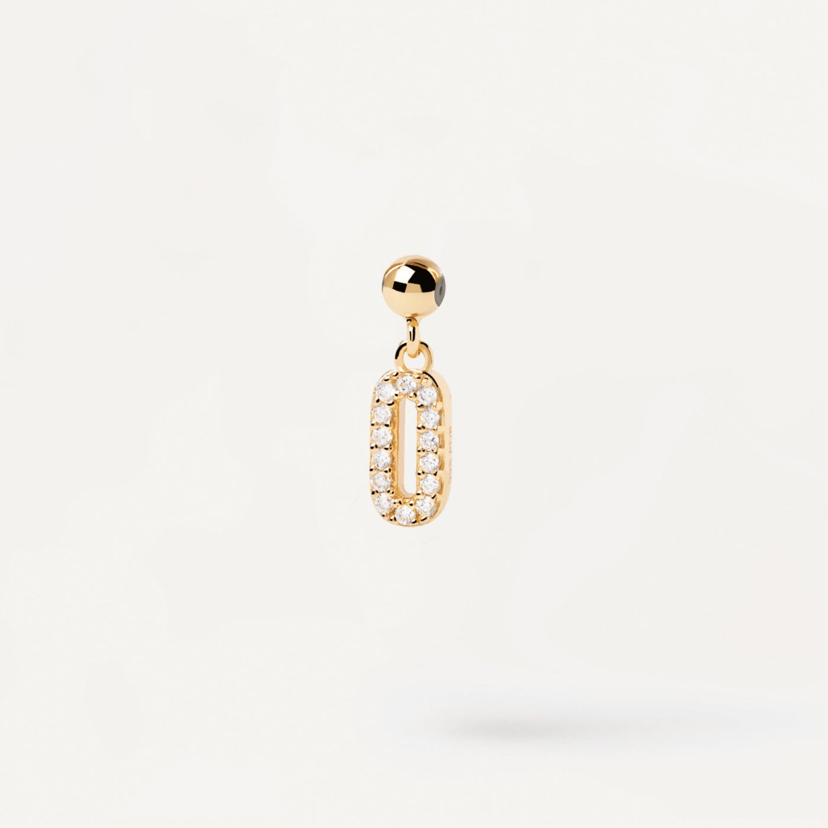 White Zirconia Number 0 Charm