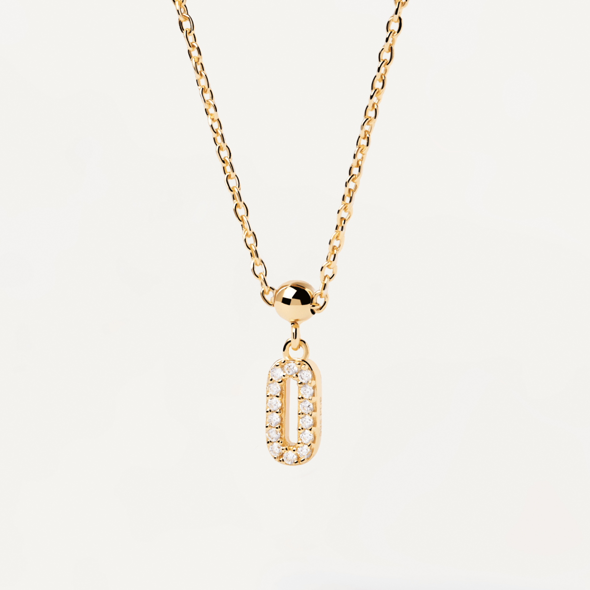 White Zirconia Number 0 Charm