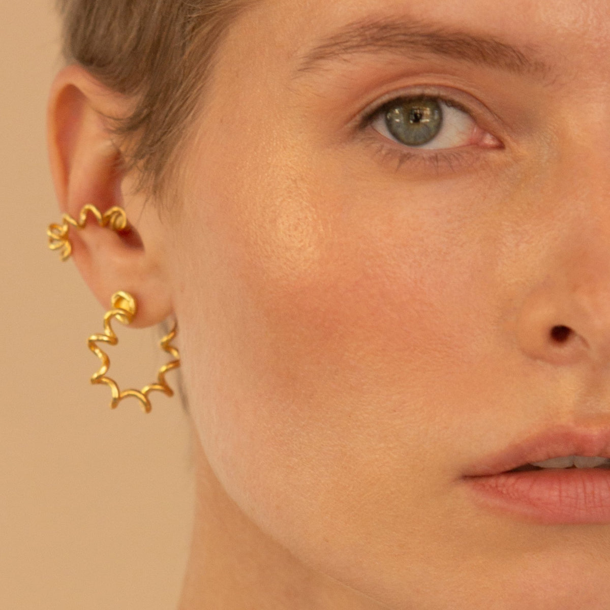 Mini Swirl Hoop Earrings