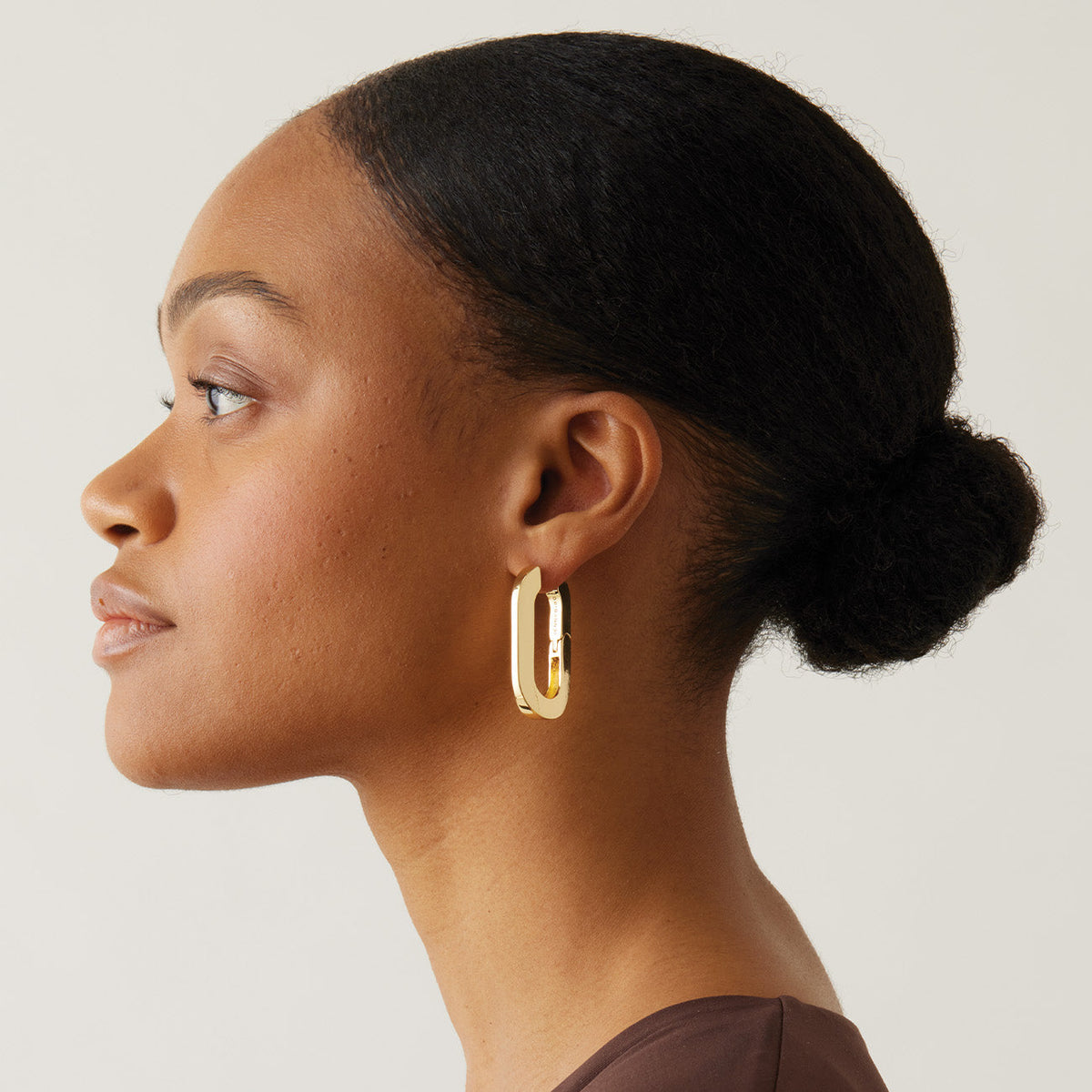14K Gold Plated Mega U-Shaped Earrings