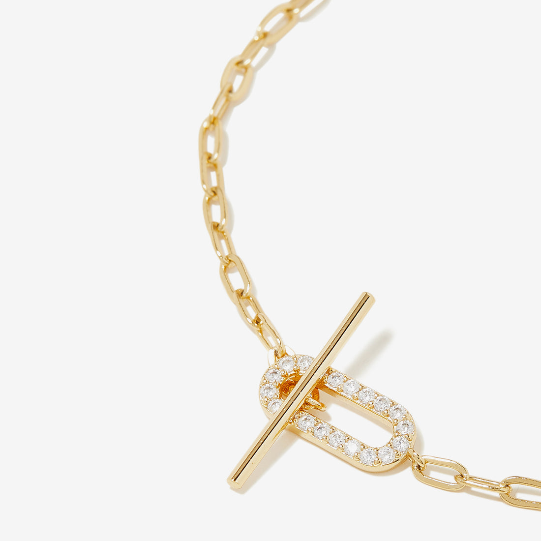 18K Gold Vermeil Jade Pave Bracelet