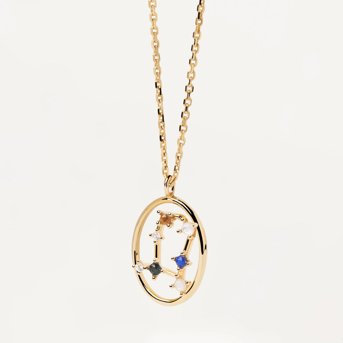 Multistone Gemini Oval Pendant