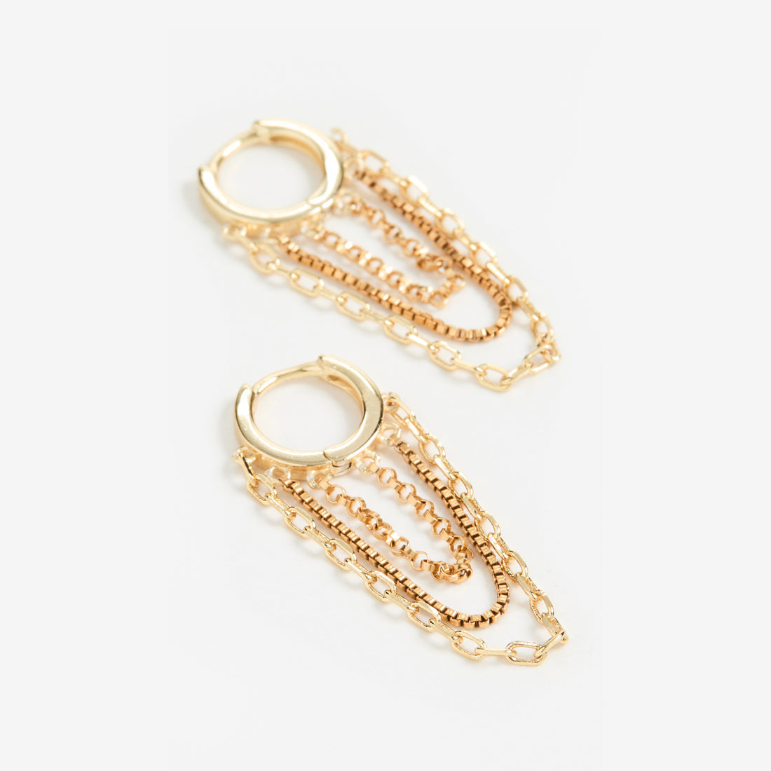 14K Gold Vermeil Paloma Chain Huggies