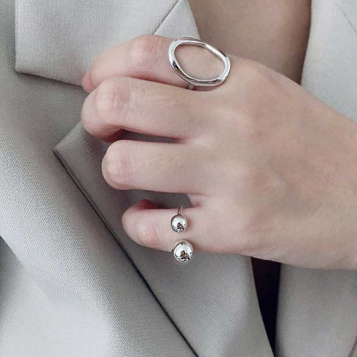 Silver Plated Yuri Pinky Ring