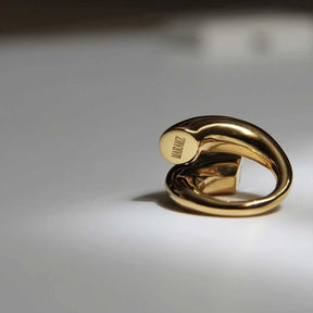 Double-Layer Gold-Plated Spiral Ring - Tanzire
