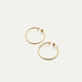 14k Gold Plated Small Icon Hoop Earrings