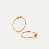 14k Gold Plated Small Icon Hoop Earrings