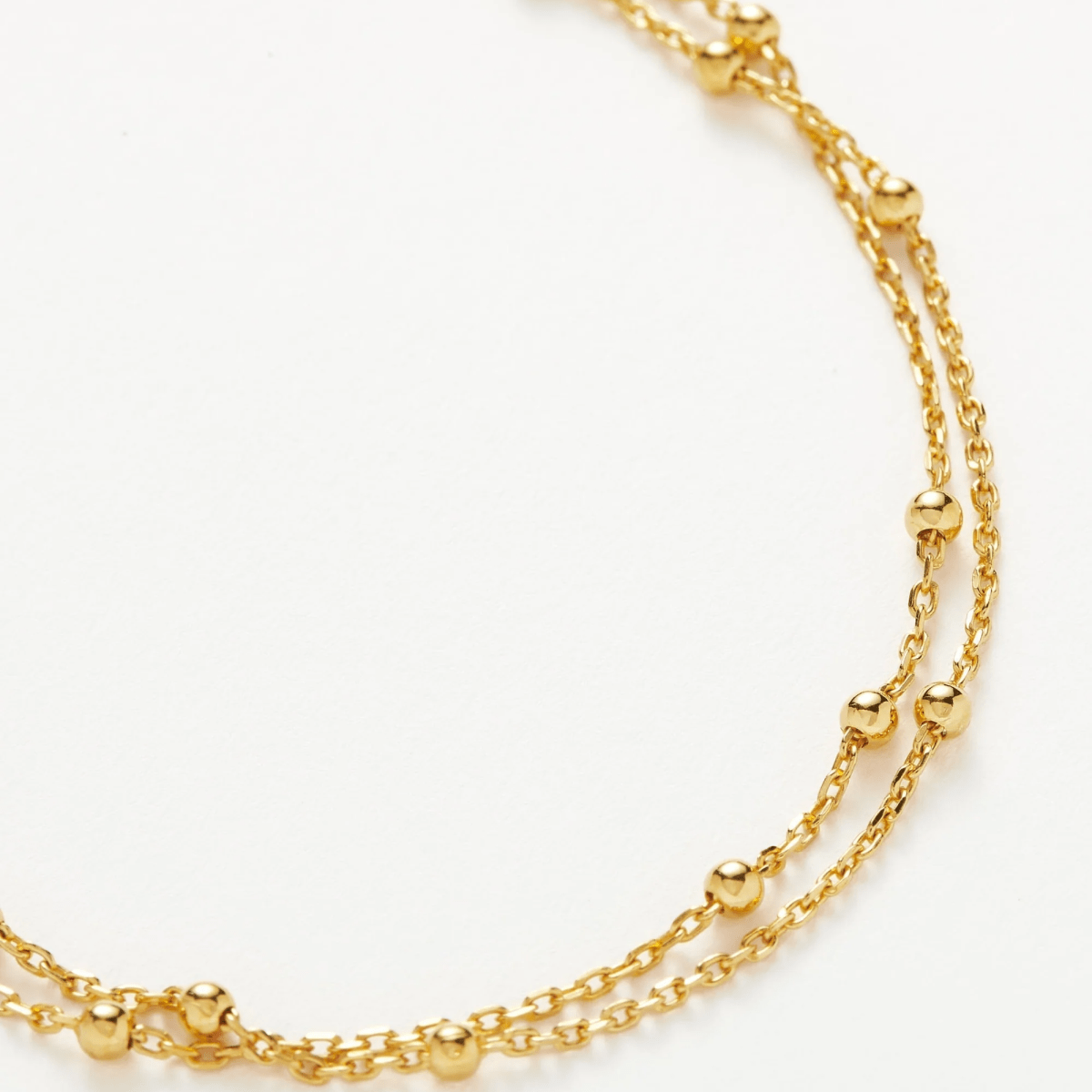 18K Gold Vermeil Double Chain Bracelet
