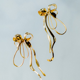 Mega Bow Gold Statement Earrings