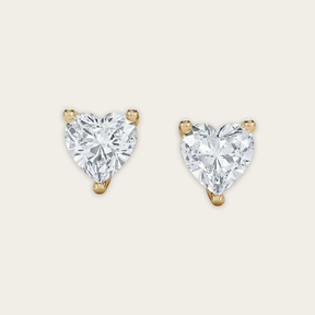 Lab-Grown Diamond Heart Stud Earrings