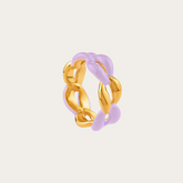 Juicy Enamel Gold Chain Link Ring