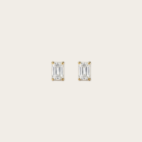 Emerald Cut Stud Earrings